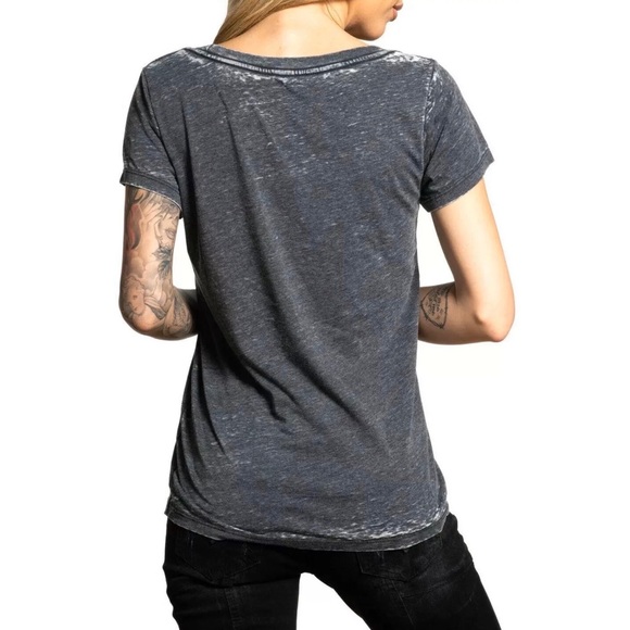 AFFLICTION Womens T-Shirt AC SPEEDWAY Athletic - Picture 2 of 9